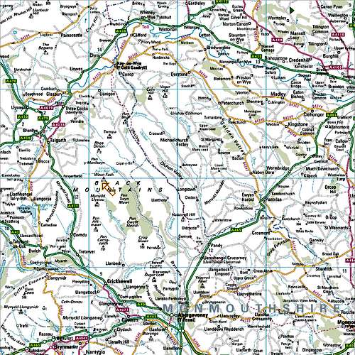 The Black Mountains - Area Access Map