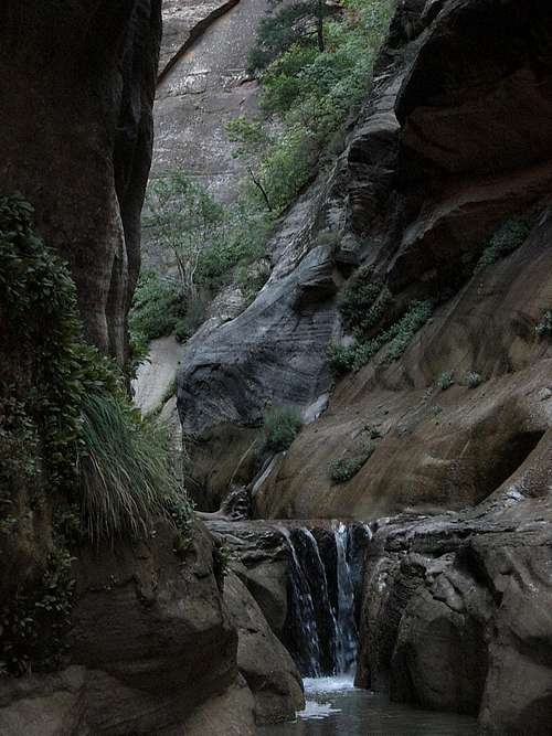 Waterfall in the Orderville Canyon