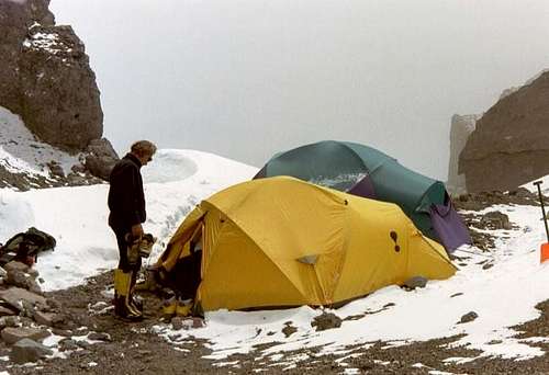 Camp 2 at 19,200 feet. Image...
