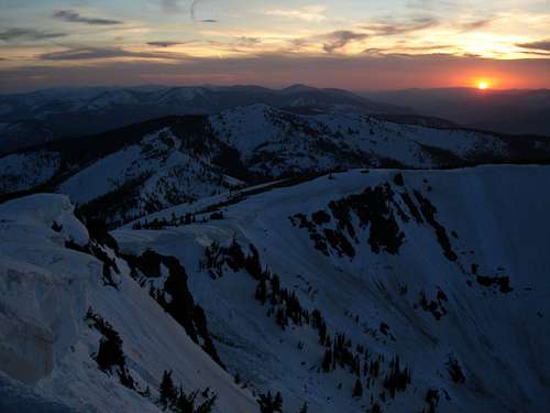 Sunset from Stevens Peak