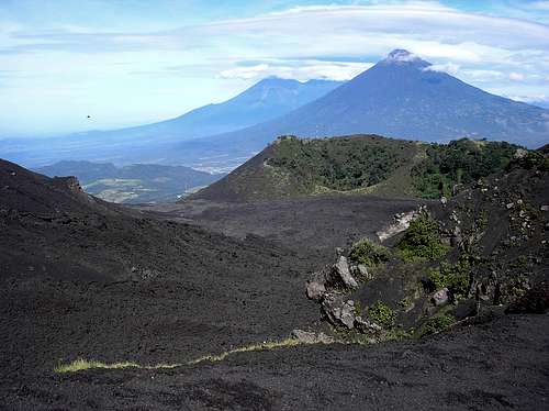 Agua seen from the lava fields of Pacaya