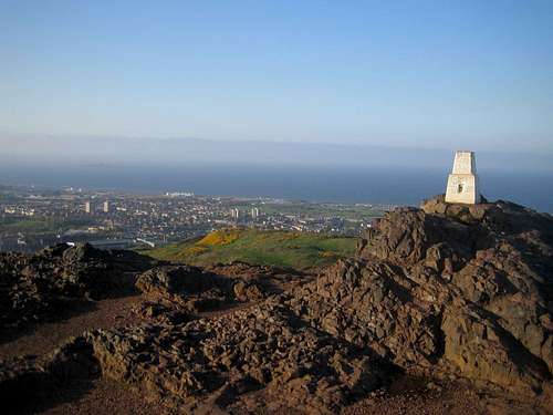 Very few people around on such a cracking evening. Arthurs Seat summit. 13th May 2008