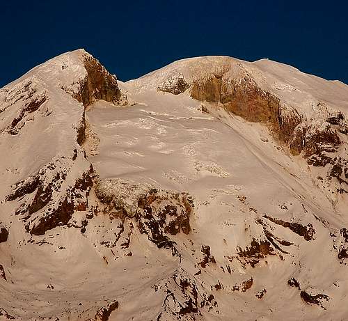 Close up of Mt. Adams SW side showing White Salmon Glacier