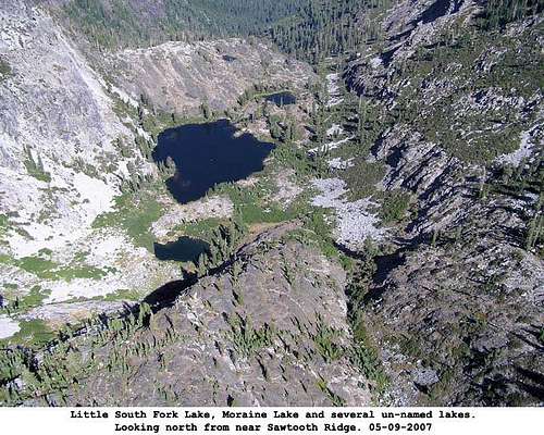 Little South Fork Lake and Moraine Lake, Trinity Alps