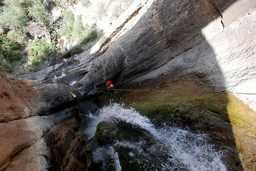 The last waterfall (45 m.) of