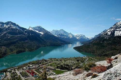 Waterton Townsite and Upper Waterton Lake