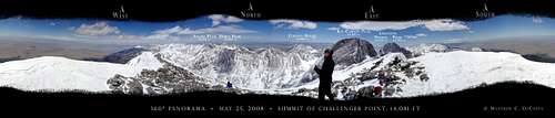 360 degree summit panorama Challenger Point