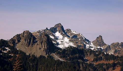 Double Peak and Cowlitz Chimineys from Shriner Peak