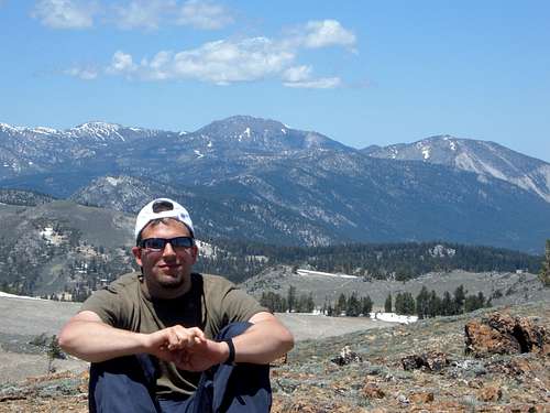 Sitting atop Snow Valley Peak.