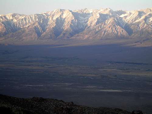The eastern view of the Lone Pine Peak Massif