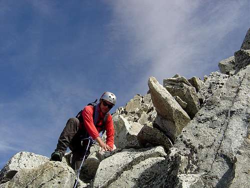 Descent from Pizzo Rotondo 3192m