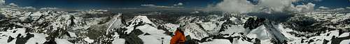 High Sierra panoramic view from Mt. Ritter 6/2/08