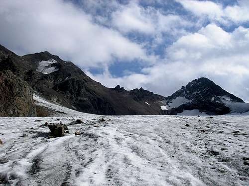 Silvrettahorn 3244m and Silvretta Glacier