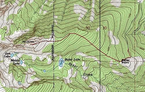 Gem Lake Peak Topo