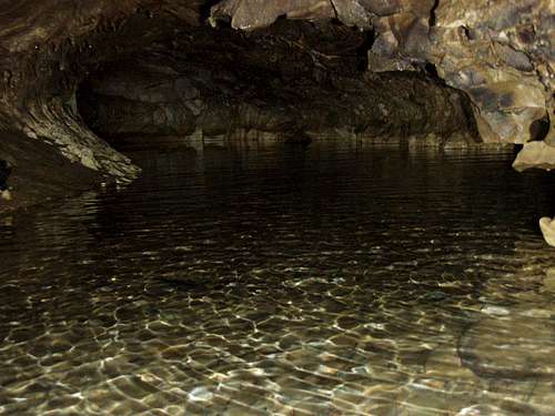 The river inside the Daniyal cave
