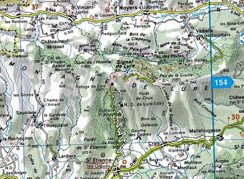 Map of the mountain-An east...