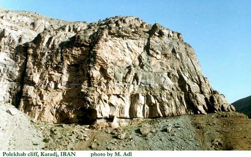 An overview of Polekhab cliff...