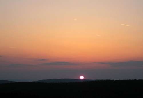 The Hahnenkleer Berg at sunset