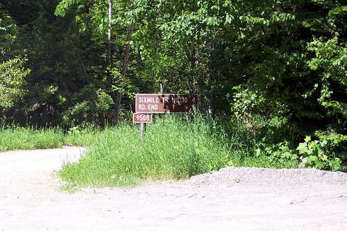 Six Mile Road Sign