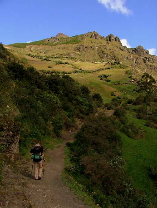 Firts steeps on El camino del Inca. Ecuador.