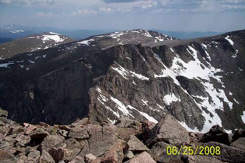 Sawtooth looking down from Bierstadt