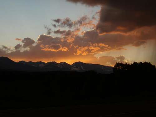 Sun setting over the Sangres......