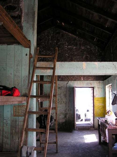 Accomodations inside the hut...
