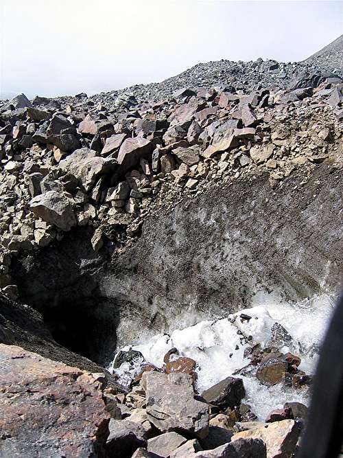 Glacial Ice under Debris Field