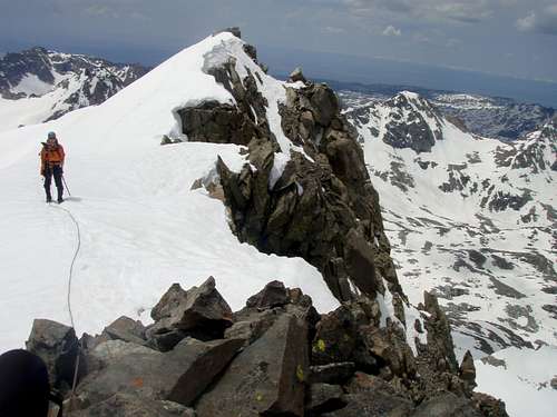 Summit ridge just before the summit rocks