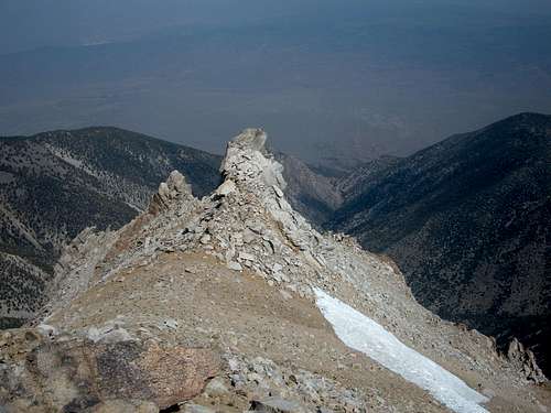 Rock formation below the summit