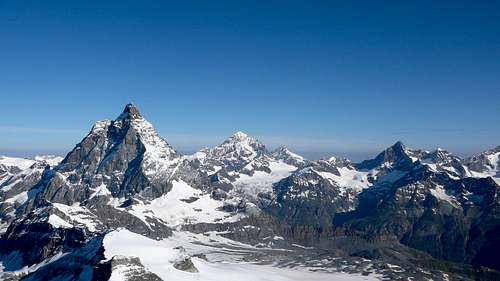Matterhorn, Dent Blanche and Ober Gabelhorn