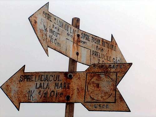 Old trail sign