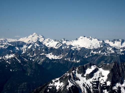 Dome and Glacier Peak from Black Peak