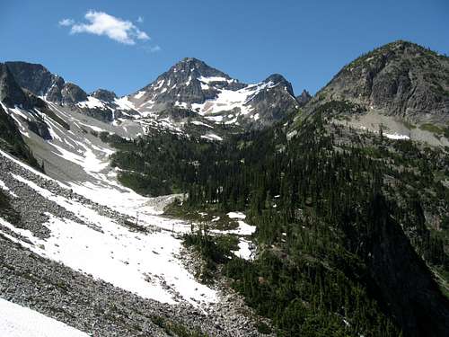 Black Peak viewed from the pass