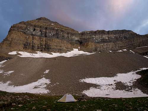 camping under Timp