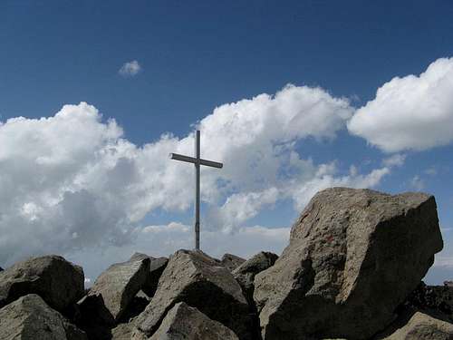 The cross on the western summit