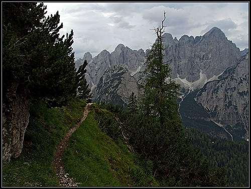 Cima del Cacciatore / Kamniti Lovec south ascent