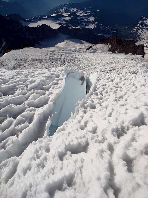 Crevasse on the Emmons Glacier