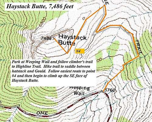Haystack Butte Route Topo