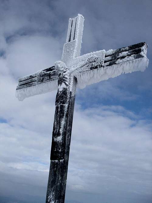 Summit cross of Weisshorn 4506m