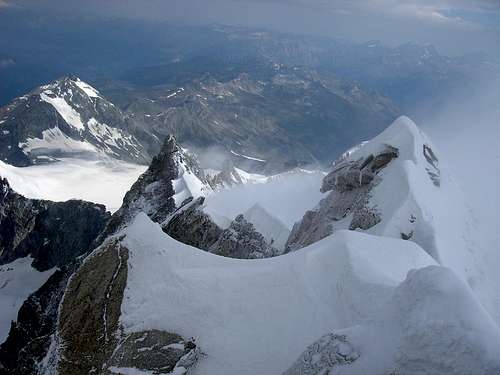 View from Weisshorn 4506m