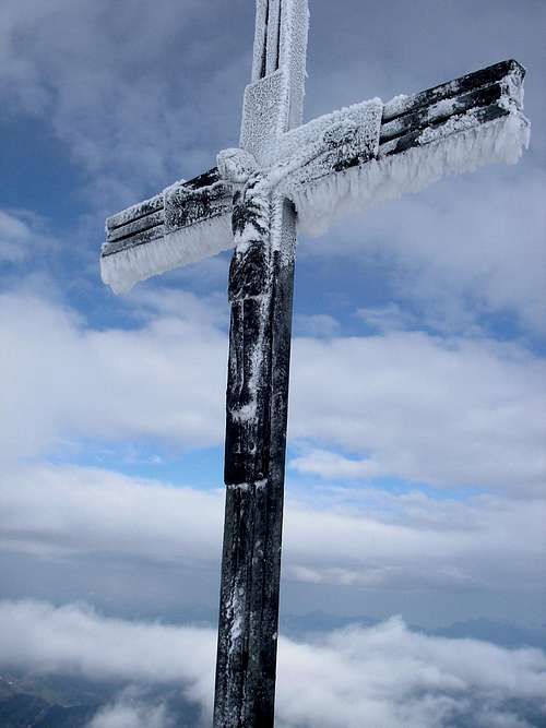 Summit cross of Weisshorn 4506m