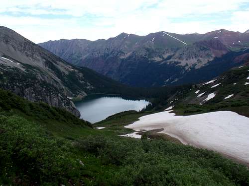 Snowmass Lake from near Trailrider Pass