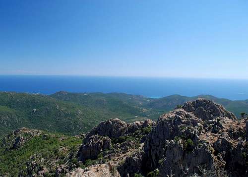 Mediterranean Sea from Punta d'Ortu