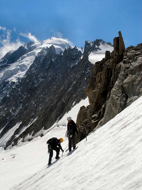 Andy and Phil on the Aiguille des Grands Montets
