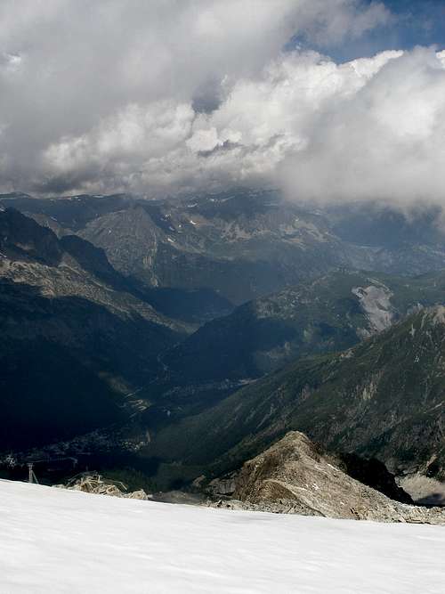 View from the Aiguille des Grands Montets