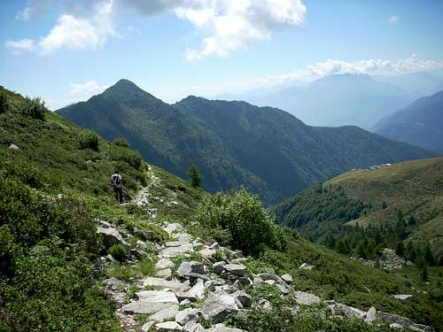 Normal route from Monti della Gana