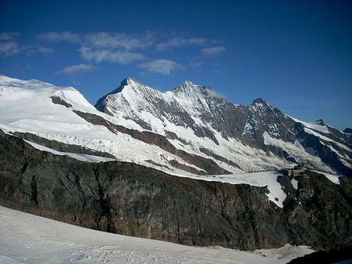 Taschhorn and Dom from Hohlaubgrat