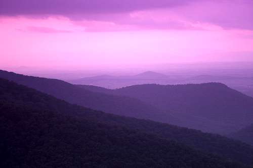 Sunset in Shenandoah National Park