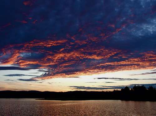 Sunset On Flagstaff Lake